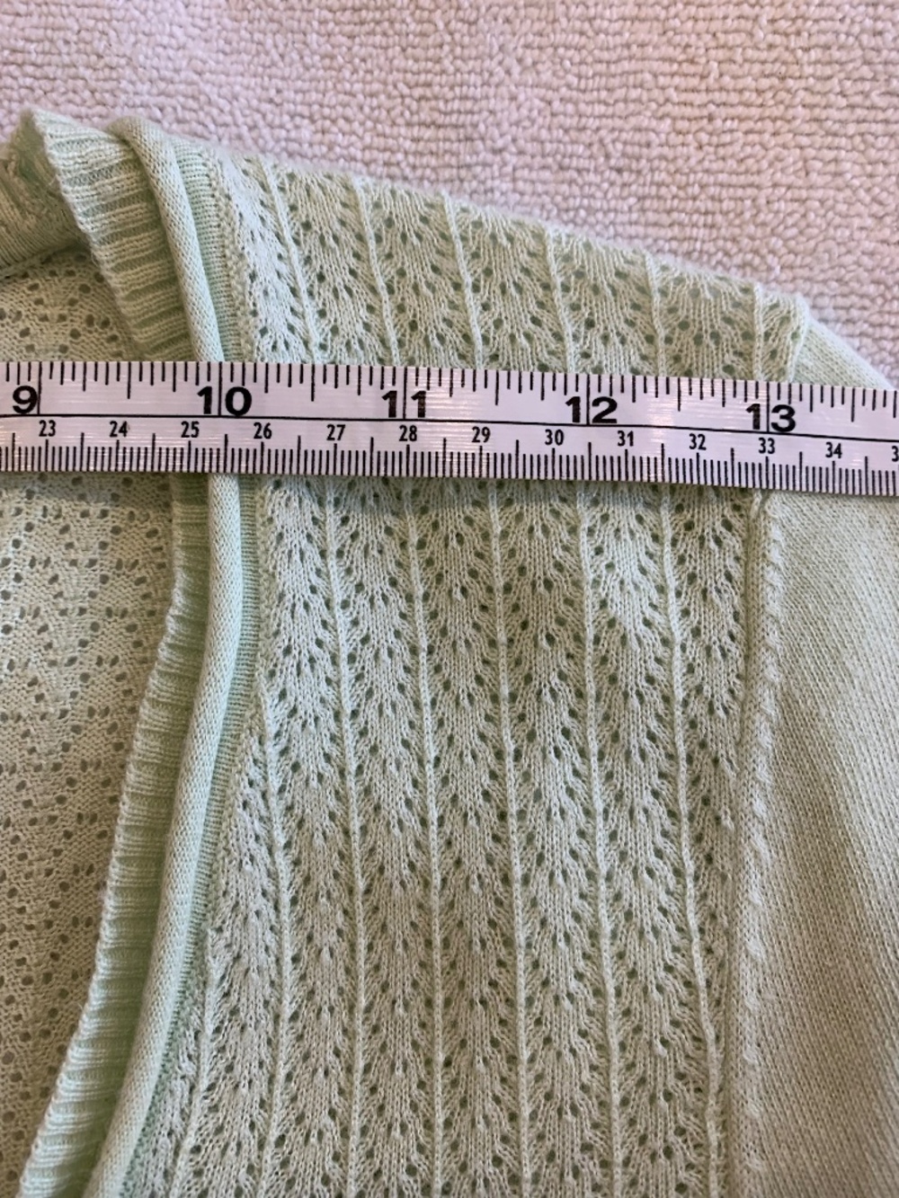 Icône Simons Mint Green Lightweight Cardigan Spring Summer Fresh Knit Size S - Picture 7 of 11